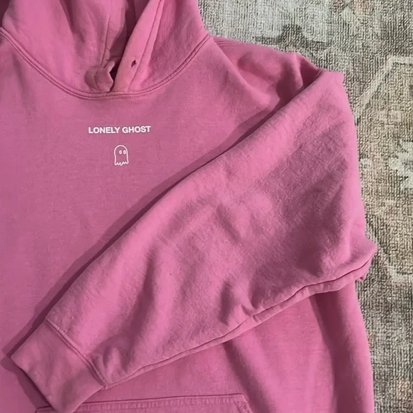 LONELY GHOST Pink Hoodie - Picture 5 of 5